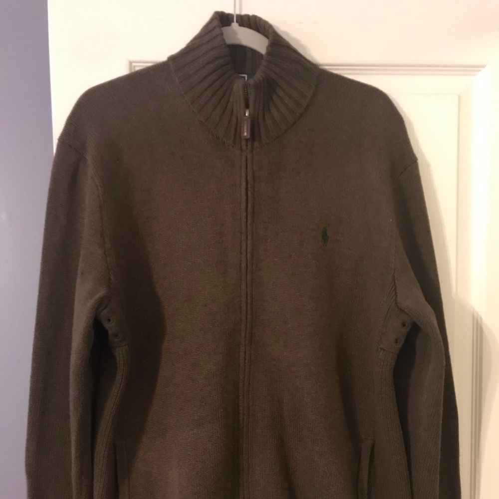 Ralph Lauren full-zip sweater size medium.
